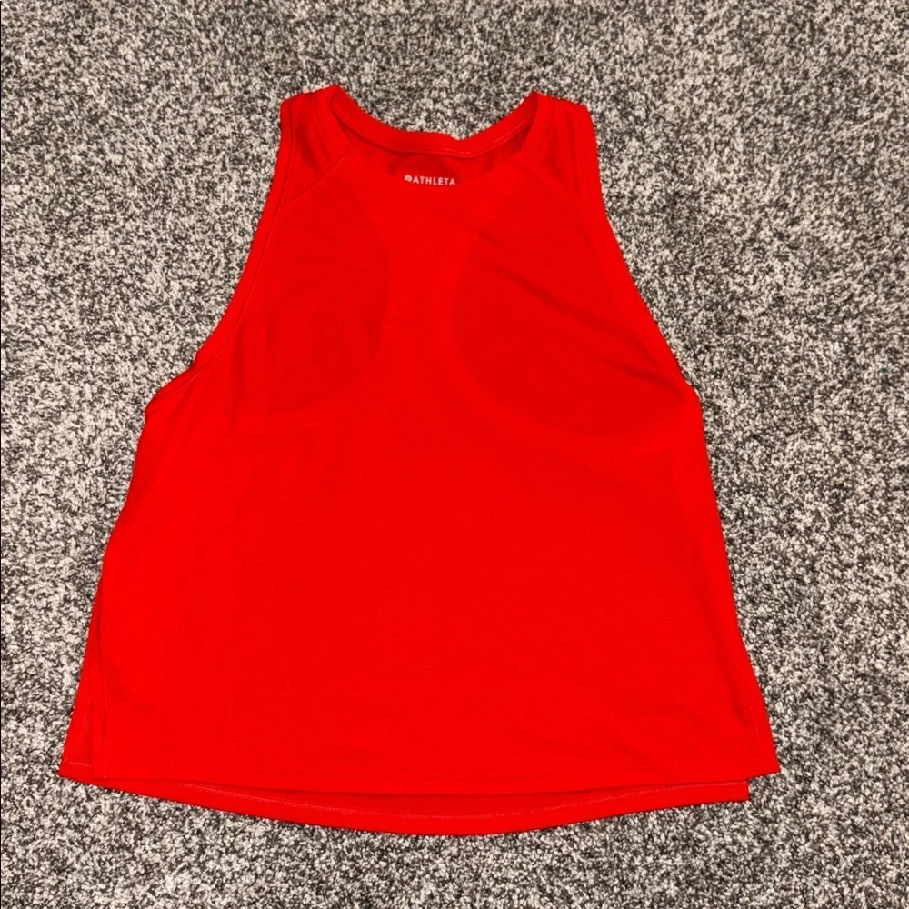 Athleta Grid Knit Tank in Red